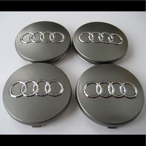 Audi Center Caps Gray 60mm Brand New (Set of 4)